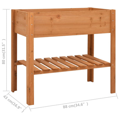 Odlingslåda 88x43x80 cm granträ