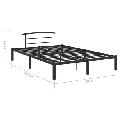 Sängram utan madrass svart metall 120x200 cm