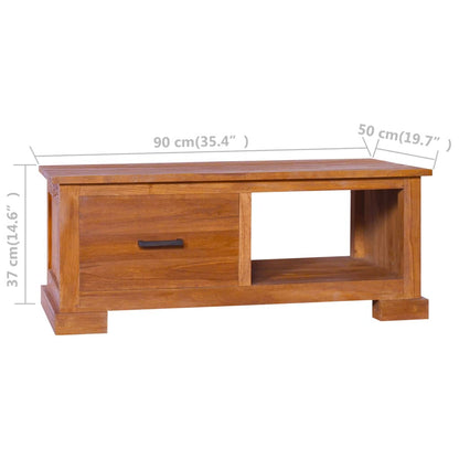 TV-bänk 90x50x37 cm massiv teak