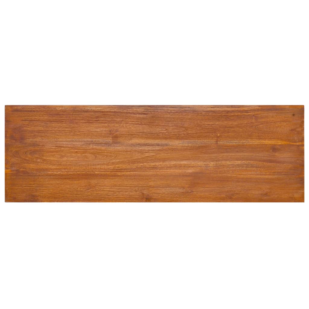 Väggmonterad TV-bänk 90x30x30 cm massiv teak