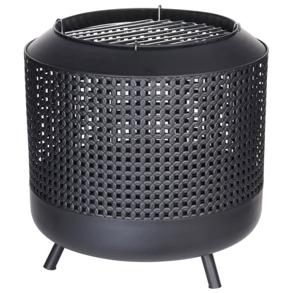 ProGarden Eldkorg med BBQ-grill 50x51 cm svart