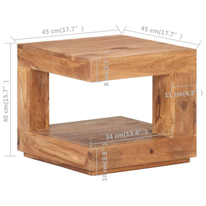 Soffbord 45x45x40 cm massivt akaciaträ