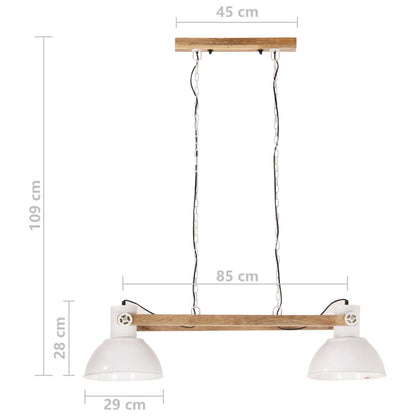 Hänglampa industriell 25 W vit 109 cm E27