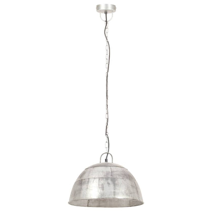 Hänglampa industriell vintage 25 W silver rund 41 cm E27