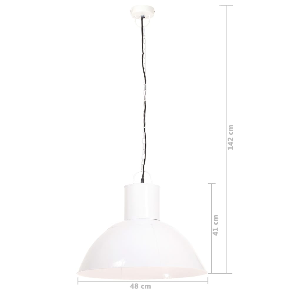 Hänglampa 25 W vit rund 48 cm E27