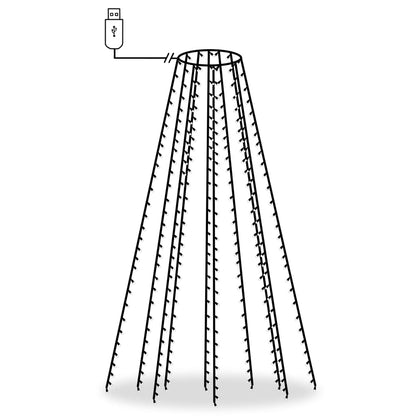 Ljusnät för julgran 300 LED 300 cm