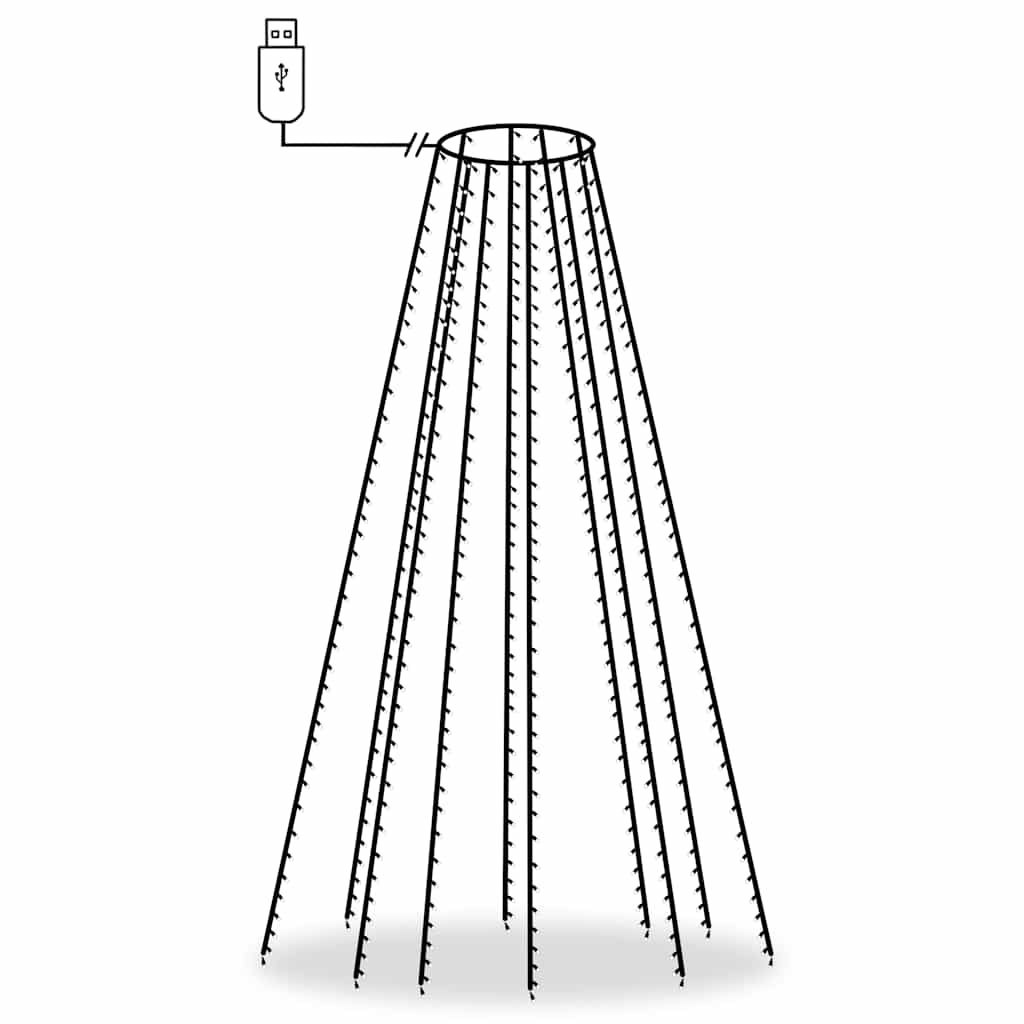 Ljusnät för julgran 400 LED 400 cm