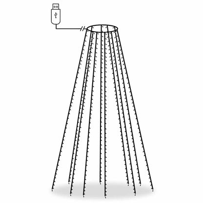 Ljusnät för julgran 400 LED 400 cm