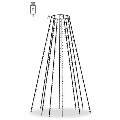 Ljusnät för julgran 500 LED 500 cm