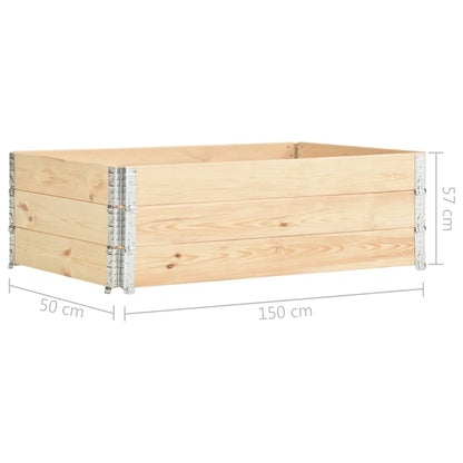 Upphöjd odlingsbädd 3 st 50x150 cm massiv furu