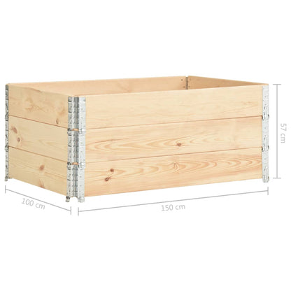 Upphöjd odlingsbädd 3 st 100x150 cm massiv furu
