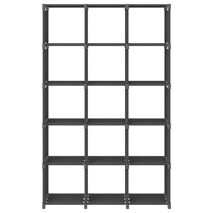 Hylla med 15 kuber grå 103x30x175,5 cm tyg