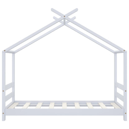 Barnsäng vit massiv furu 70x140 cm