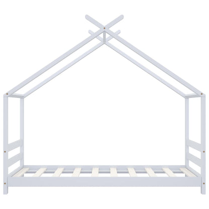 Barnsäng vit massiv furu 80x160 cm