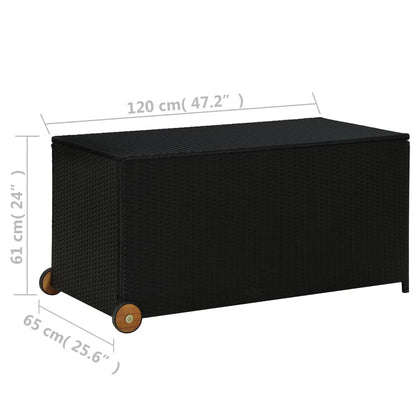 Dynbox svart 120x65x61 cm konstrotting