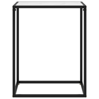 Konsolbord vit 60x35x75 cm härdat glas