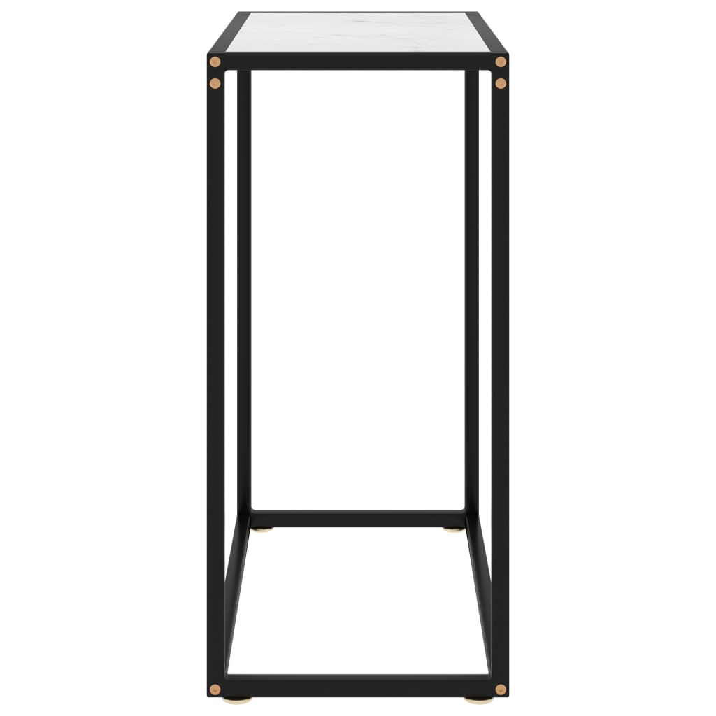 Konsolbord vit 60x35x75 cm härdat glas