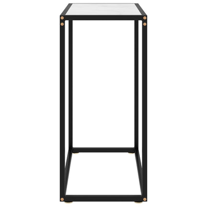 Konsolbord vit 60x35x75 cm härdat glas