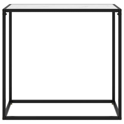 Konsolbord vit 80x35x75 cm härdat glas