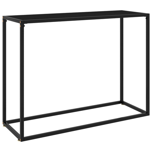 Konsolbord svart 100x35x75 cm härdat glas