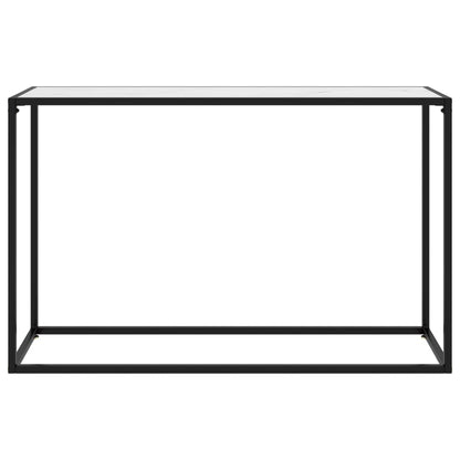 Konsolbord vit 120x35x75 cm härdat glas