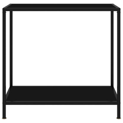 Konsolbord svart 80x35x75 cm härdat glas