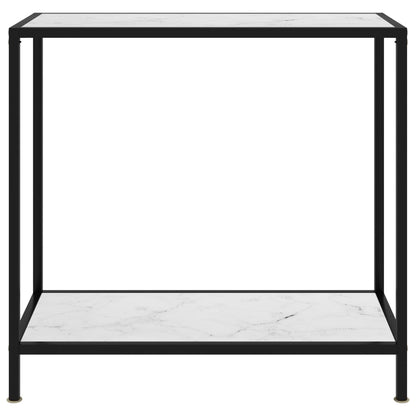 Konsolbord vit 80x35x75 cm härdat glas