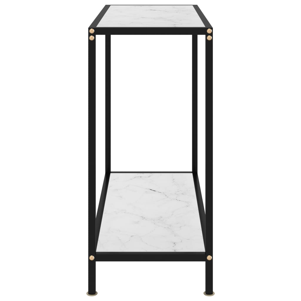 Konsolbord vit 80x35x75 cm härdat glas