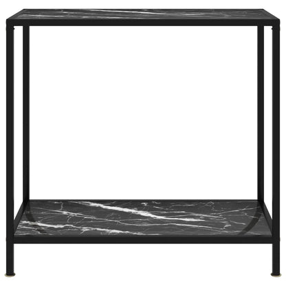 Konsolbord svart 80x35x75 cm härdat glas