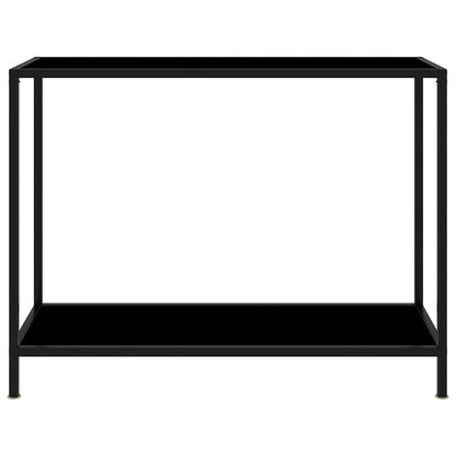 Konsolbord svart 100x35x75 cm härdat glas