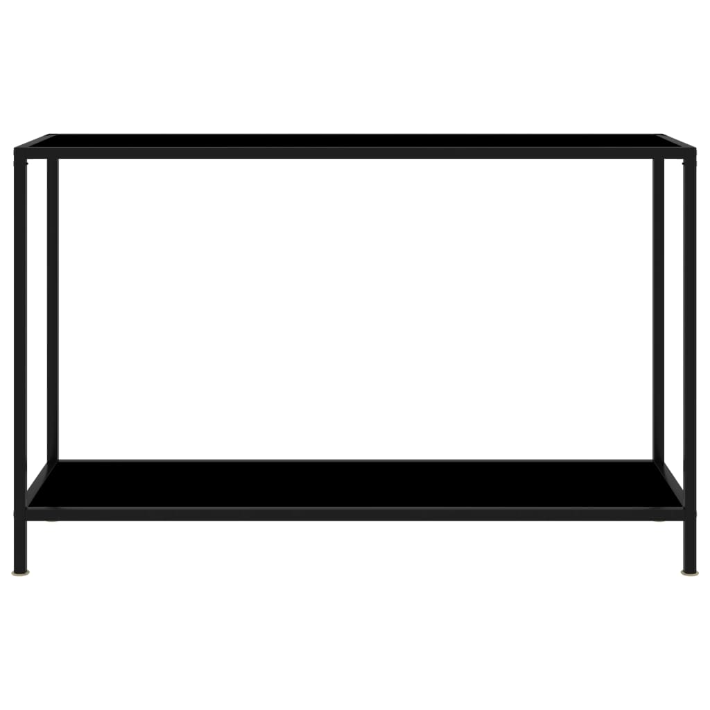 Konsolbord svart 120x35x75 cm härdat glas