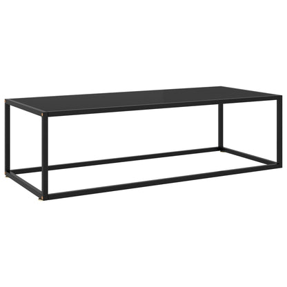 Soffbord svart med svart glas 120x50x35 cm