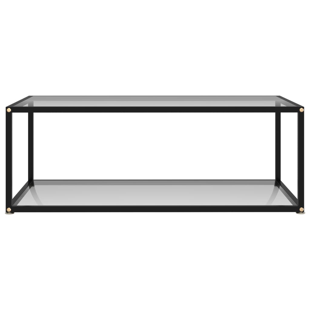 Soffbord genomskinligt 100x50x35 cm härdat glas