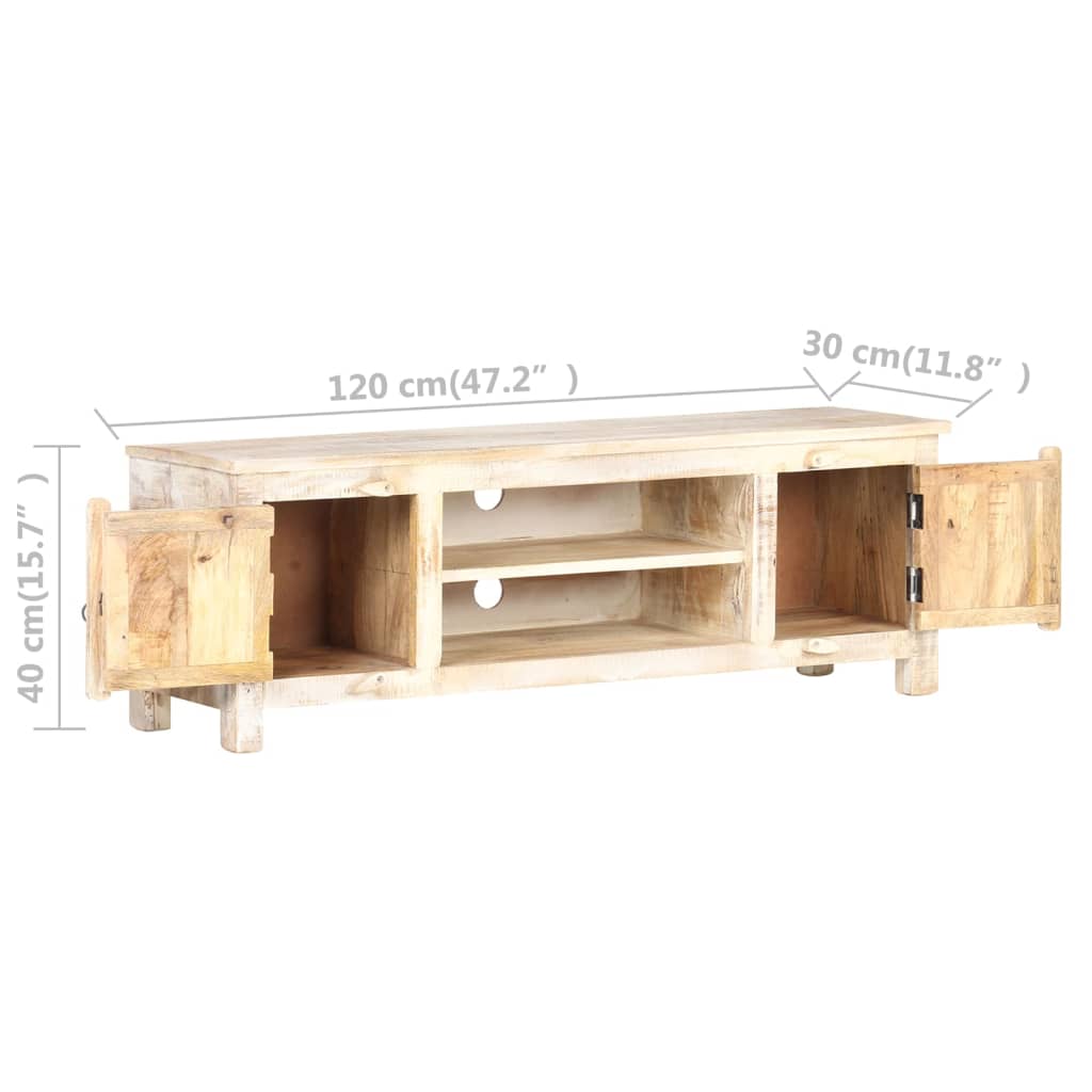 TV-bänk 120x30x40 cm grovt akaciaträ