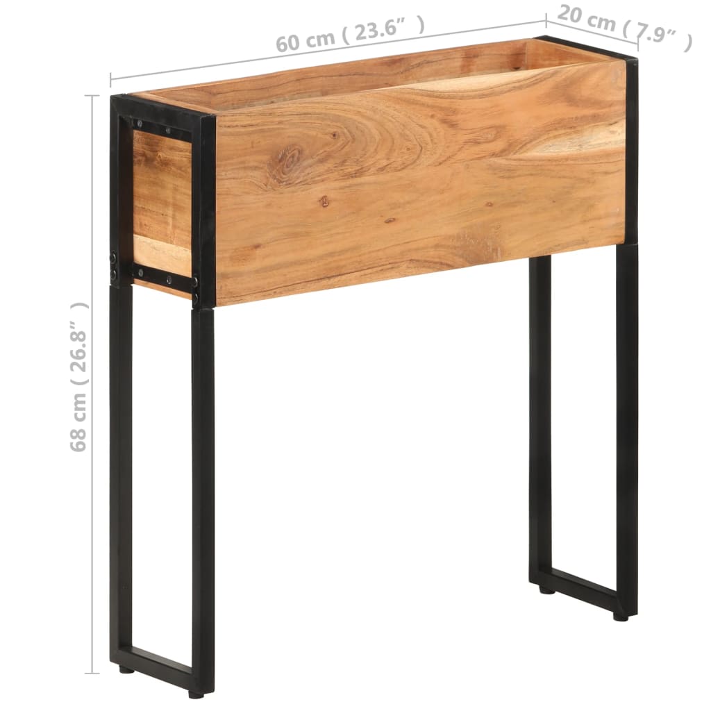 Odlingslåda 60x20x68 cm massivt akaciaträ