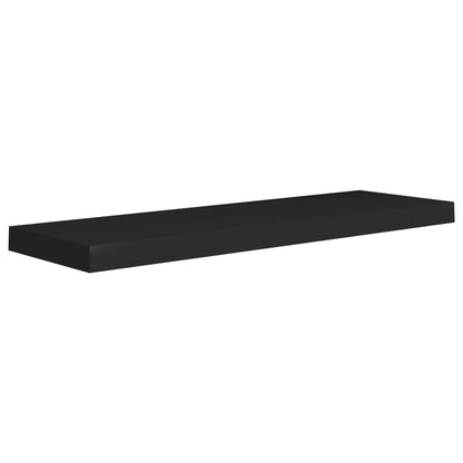 Svävande vägghyllor 4 st svart 80x23,5x3,8 cm MDF