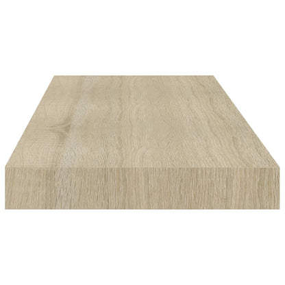 Svävande vägghyllor 4 st ek 60x23,5x3,8 cm MDF