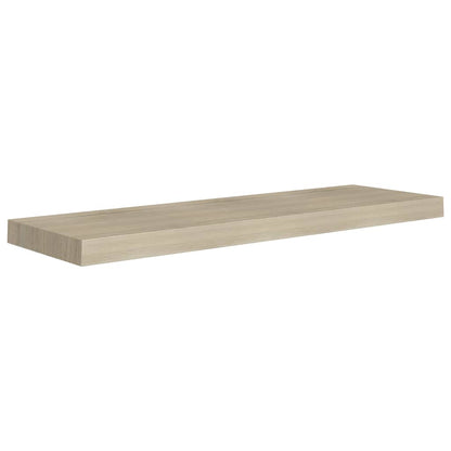 Svävande vägghyllor 4 st ek 80x23,5x3,8 cm MDF