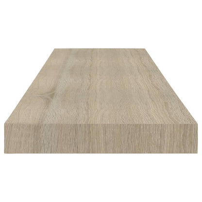 Svävande vägghyllor 4 st ek 80x23,5x3,8 cm MDF