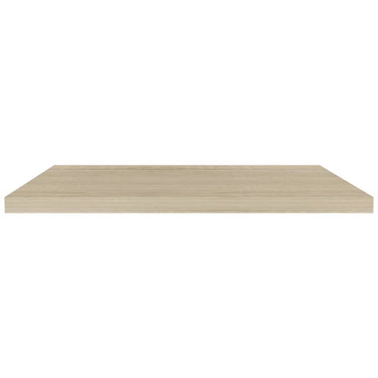 Svävande vägghyllor 2 st ek 90x23,5x3,8 cm MDF