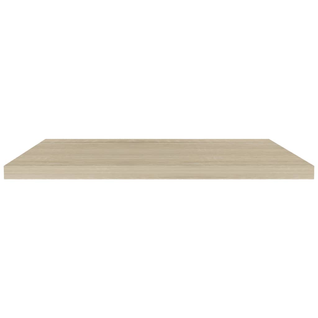 Svävande vägghyllor 4 st ek 90x23,5x3,8 cm MDF