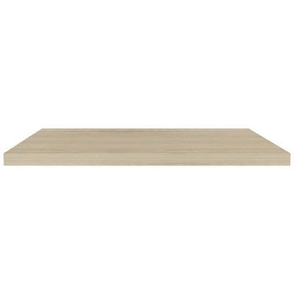 Svävande vägghyllor 4 st ek 90x23,5x3,8 cm MDF