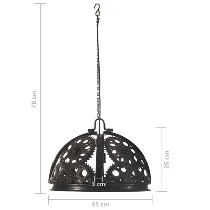 Taklampa industriell kugghjulsdesign 45 cm E27