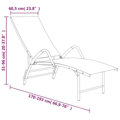 Solsäng textilen och aluminium taupe