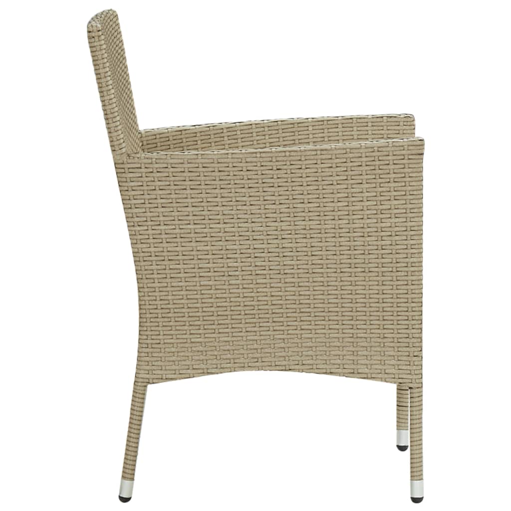 Matstol trädgård 2 st konstrotting beige