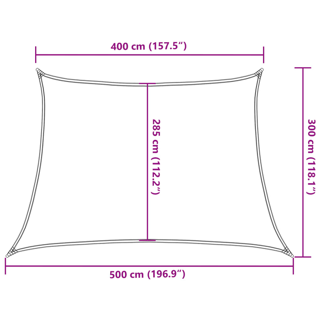 Solsegel 160 g/m² beige 4/5x3 m HDPE