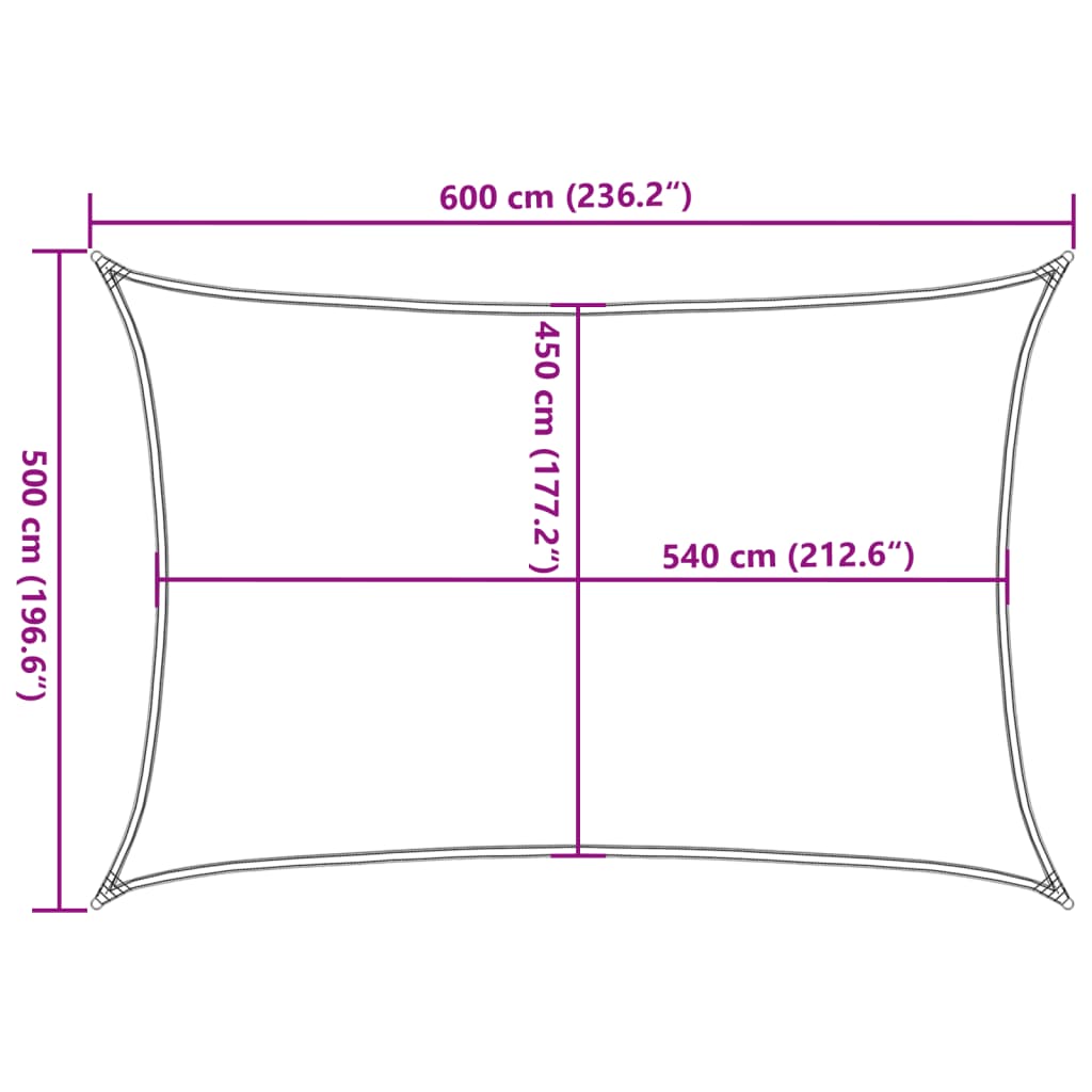 Solsegel 160 g/m² gräddvit 5x6 m HDPE