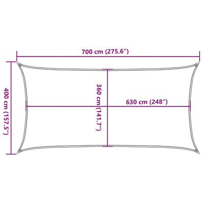 Solsegel 160 g/m² vit 4x7 m HDPE