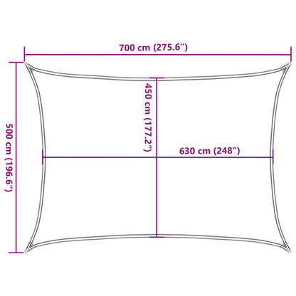 Solsegel 160 g/m² ljusgrön 5x7 m HDPE