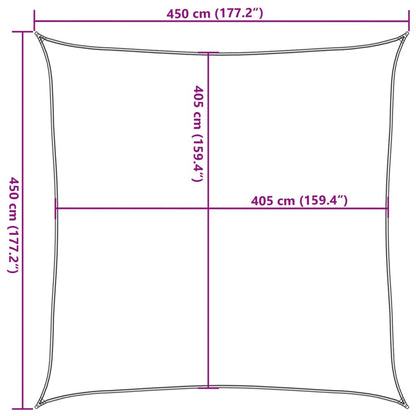 Solsegel 160 g/m² svart 4,5x4,5 m HDPE